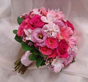 Pink Lisianthus Boutonniere