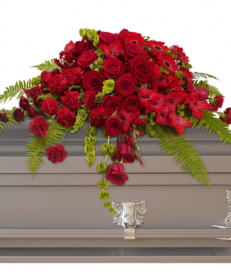 Red Rose Sanctuary Casket Spray