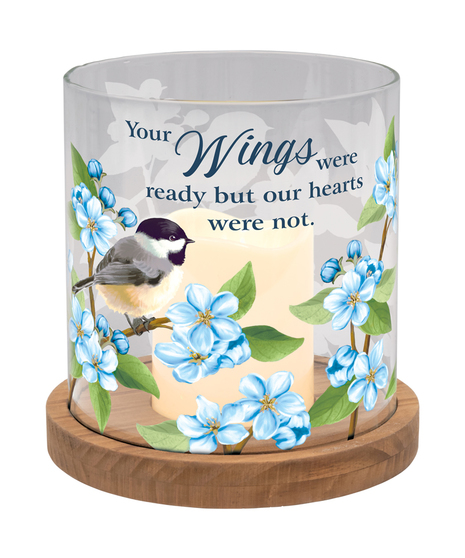 “Wings Were Ready” Hurricane Candle