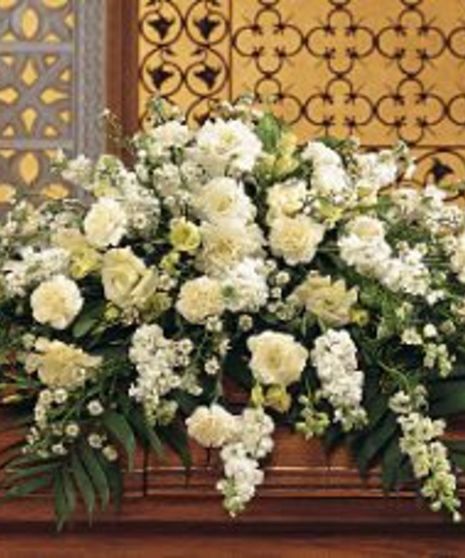 Pure White Casket Spray
