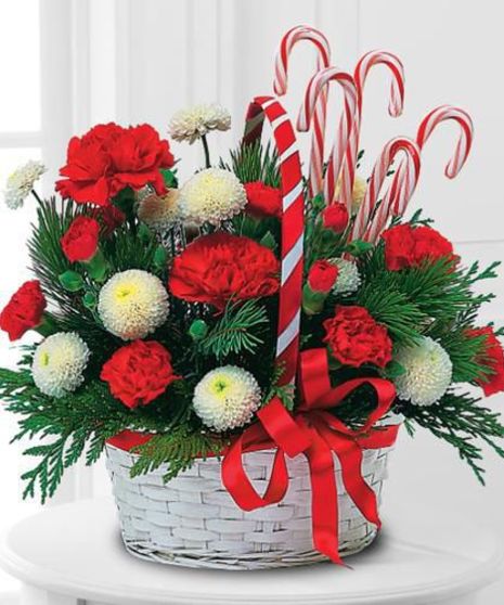 Candy Cane Basket