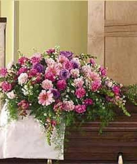 Peaceful Pastels Casket Spray