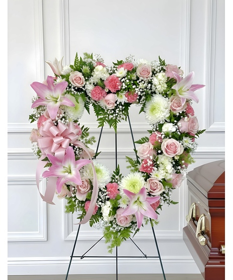 Pink Memories Heart Wreath