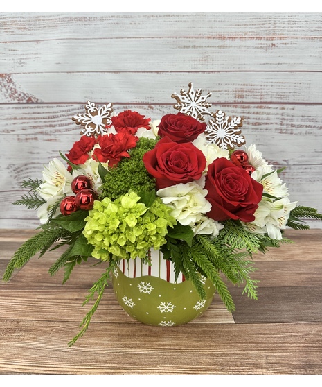 Snowflakes And Stripes Bouquet