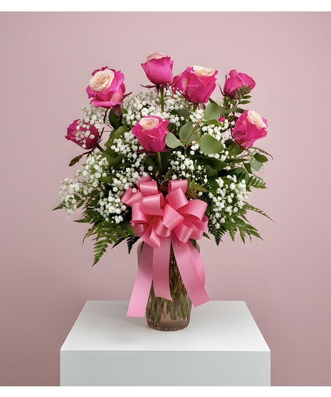 One Dozen Tinted Roses