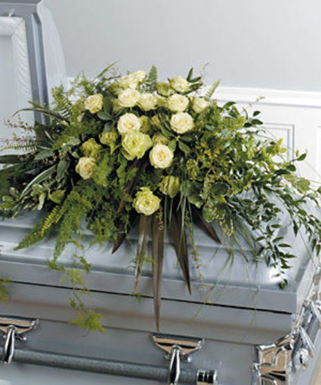 Serene Green Casket Spray