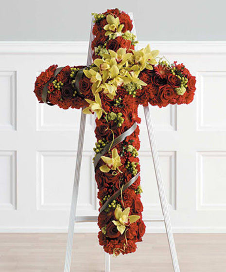Solid Floral Cross