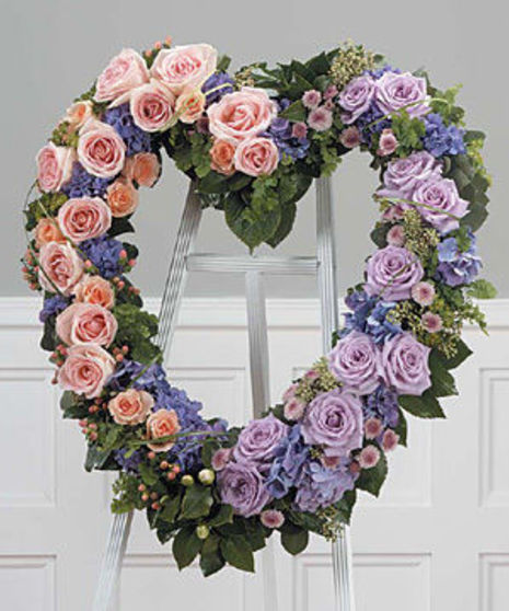 Lavender & Peach Open Heart
