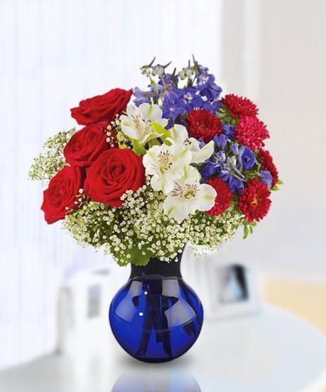 A Red White and True Display