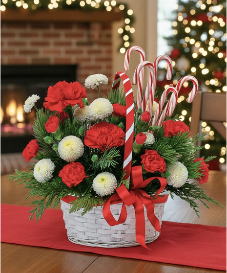 Candy Cane Basket