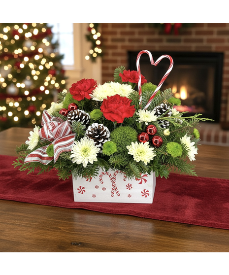 Candy Cane Christmas Centerpiece