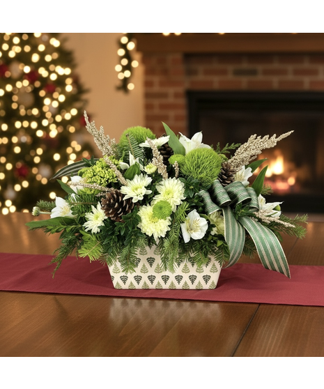 Gilded Evergreen Centerpiece