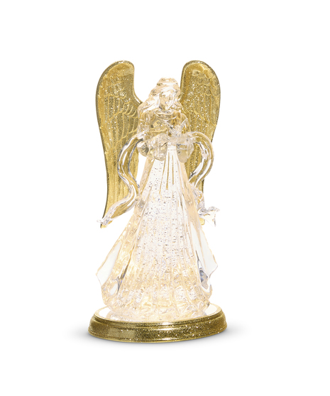 Golden Grace Lighted Water Angel