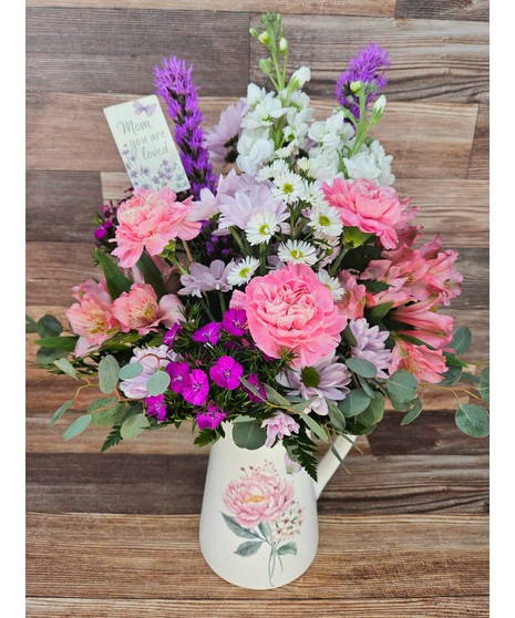Mother's Day Pitcher Arrangement