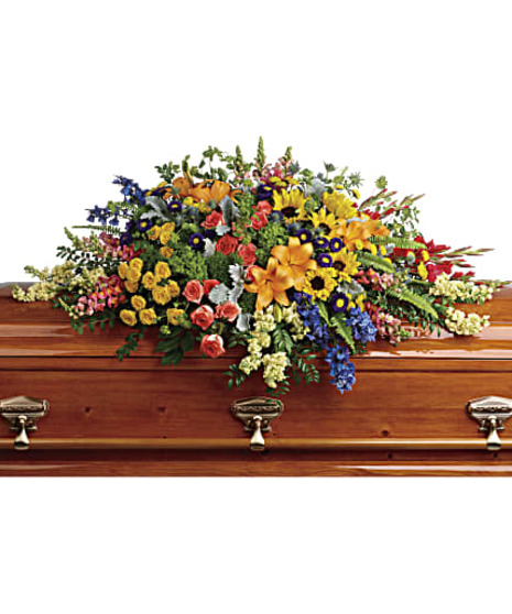 Colorful Reflections Casket Spray