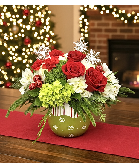 Snowflakes And Stripes Bouquet