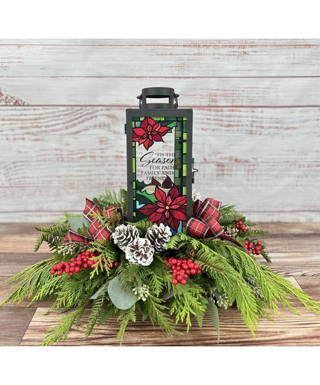 'Tis The Season Lantern Centerpiece